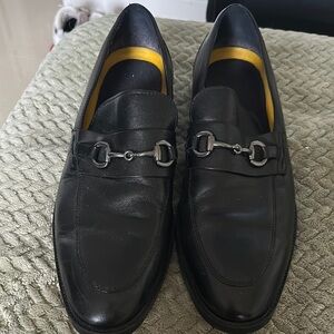 Cole Haan Black Leather Slip-On Loafers